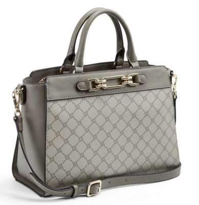 Juliette Jet Set Satchel-Beige Logo