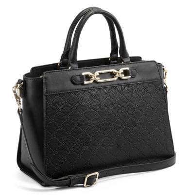 Juliette Jet Set Satchel-Black Logo