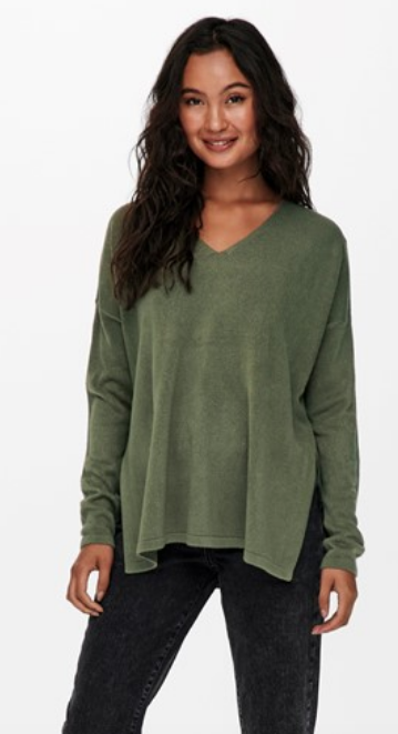 Amalia V-Neck Pullover-Kalamata