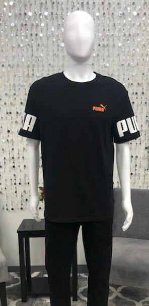 589428 Puma Power Colorblock Tee-Black Grenadine