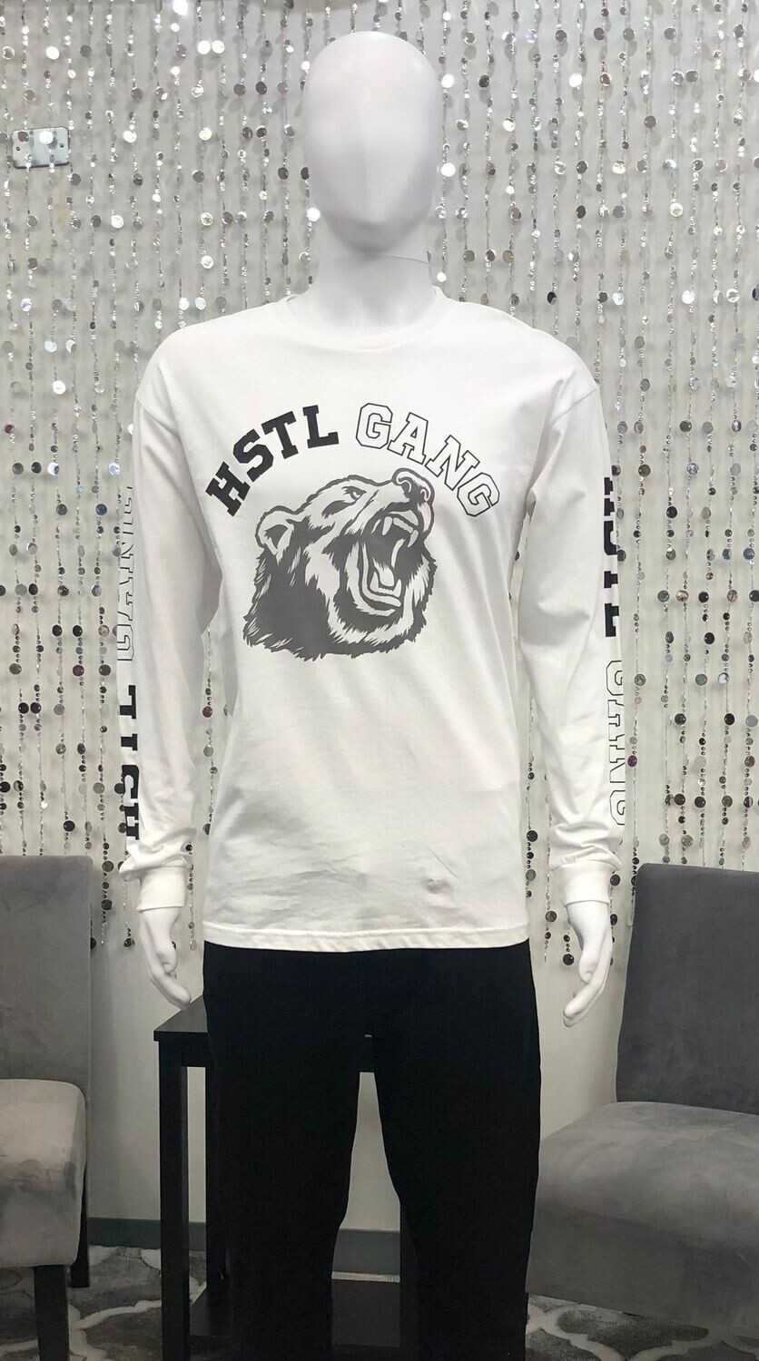 HG2170111 Men's Knit L/S T-Shirt-White