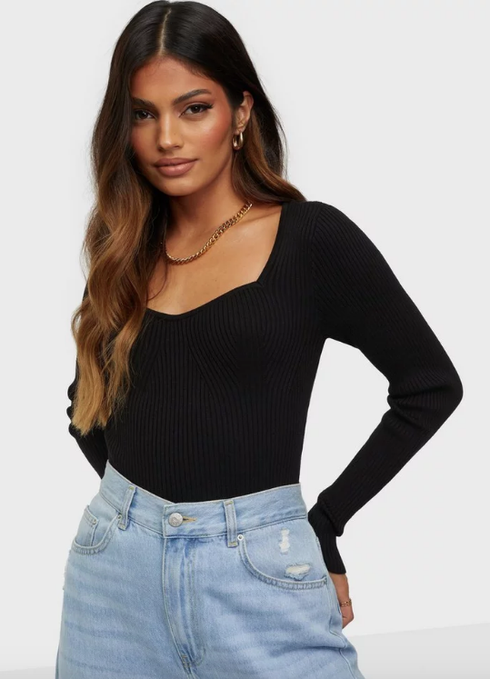 Willow Sweetheart Blouse-Black