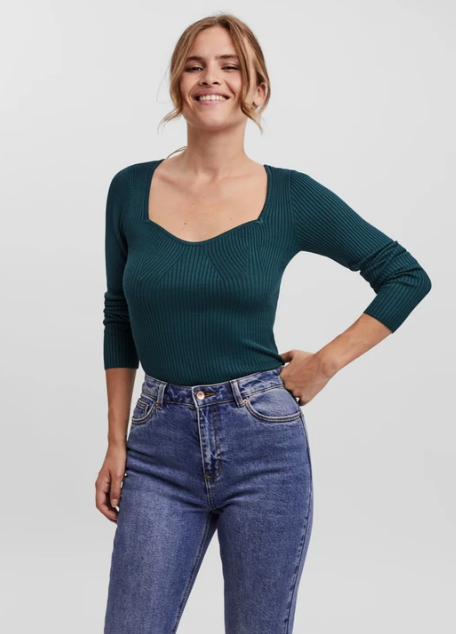 Willow Sweetheart Blouse-Sea Moss