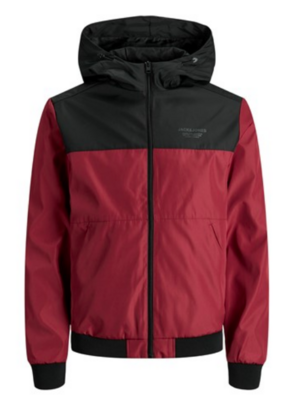 Eseam Hooded Jacket- Red Dahlia