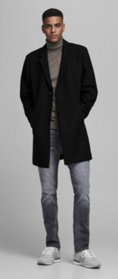 JJEmoulder Wool Coat-Black