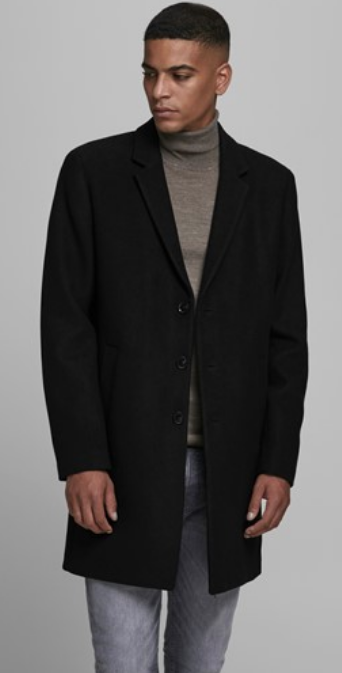 JJEmoulder Wool Coat-Black