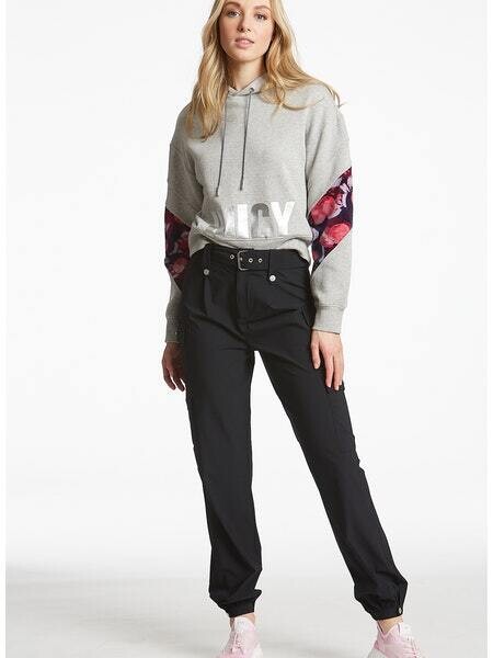 J1FWY176 High Waisted Cargo Pants-Black