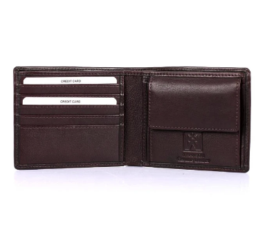 28114 Men's Leather Wallet-Espresso