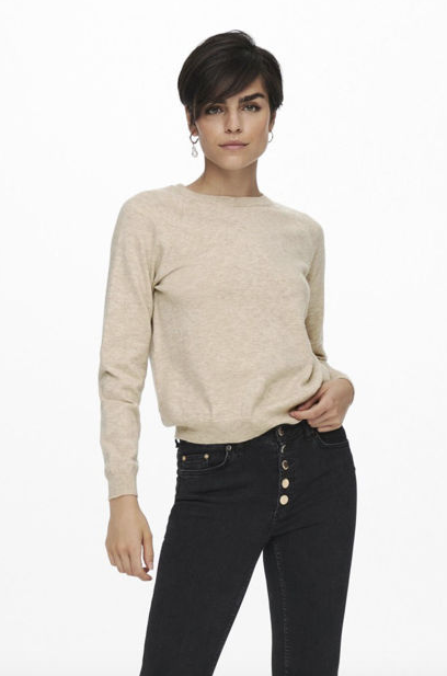 Younger Knitted Pullover-Hummus Melange