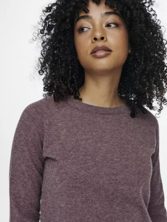Younger Knitted Pullover-Rose Brown Melange