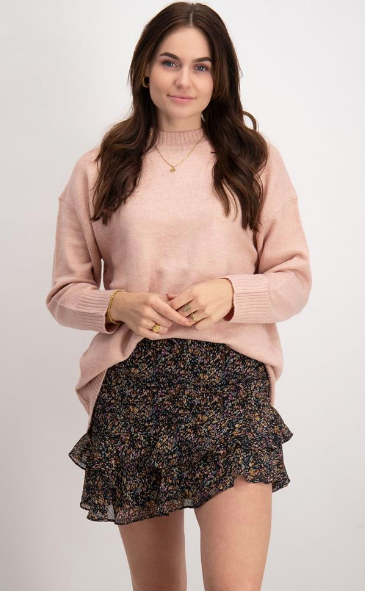 Silja Loose Knit Pullover-Rose Smoke