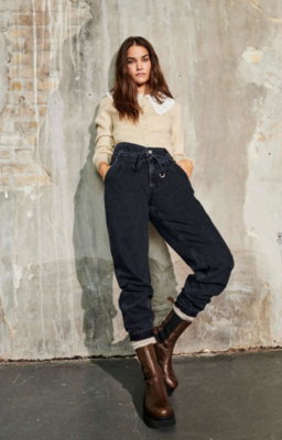 Onllu Carrot Pleat Ankle Denim-Black
