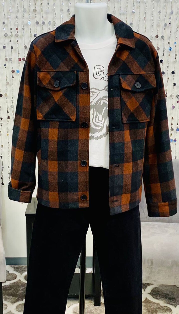 JJPablo Wool Jacket-Cappuccino Check
