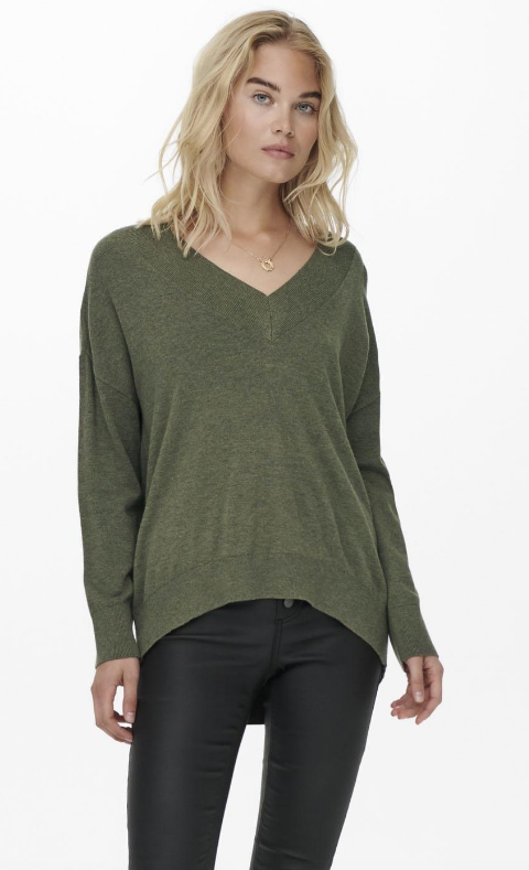 V-Neck Pullover Knit-Kalamata