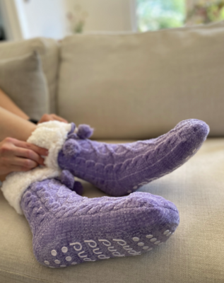 Cable Knit Chenille-Lavender