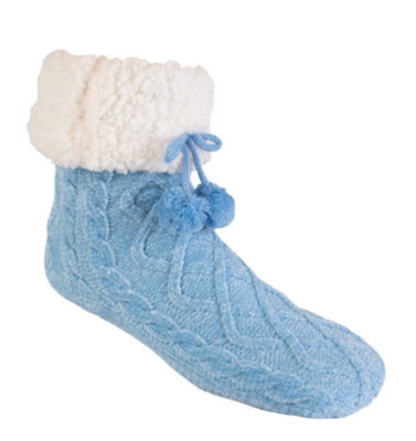 Cable Knit Chenille-Airy Blue