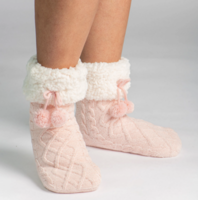 Cable Knit Chenille-Pink