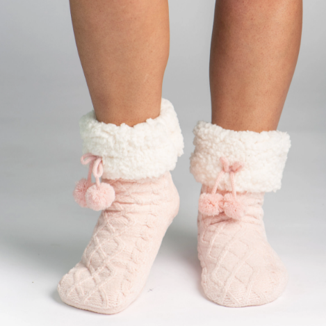Cable Knit Chenille-Pink