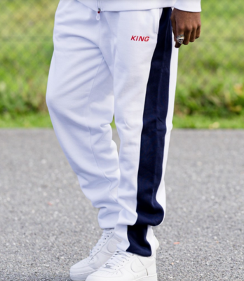 Manor Tracksuit Bottoms-White