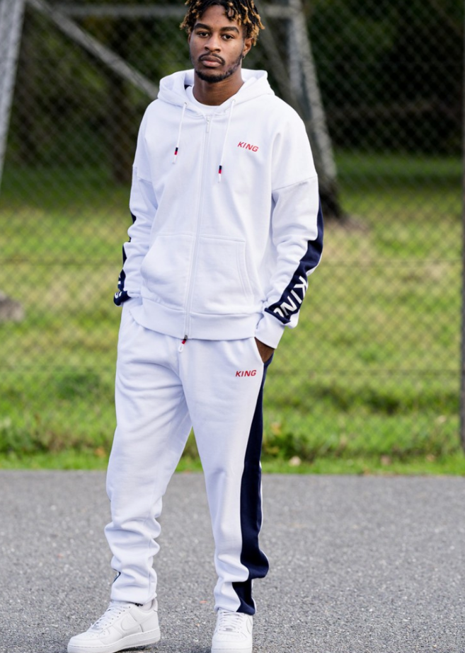 Manor Tracksuit Bottoms-White