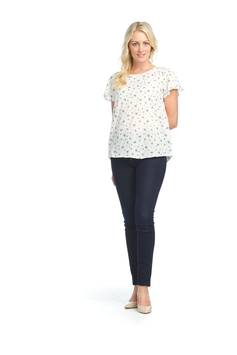 Cotton Swiss Embroidered Blouse-White