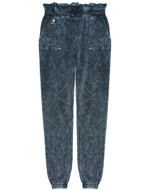 K8253 Acid Wash Jogger-Black Beauty