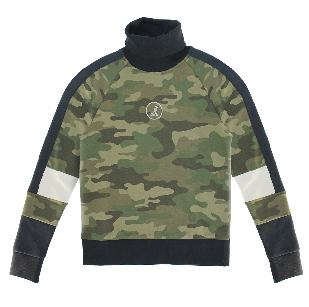 K8651 Colorblock Sweatshirt -Army Green Camoflage