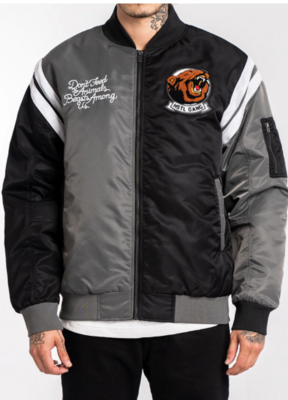 HG2170300 Men&#39;s Woven Bomber Jacket-Stone Multi