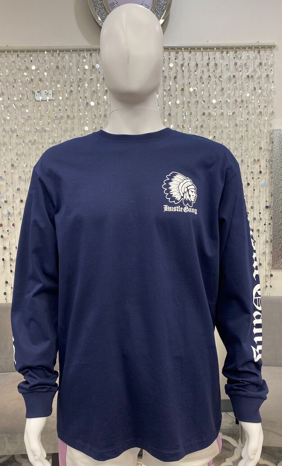 HG2180104 Men&#39;s L/S Tee- Navy