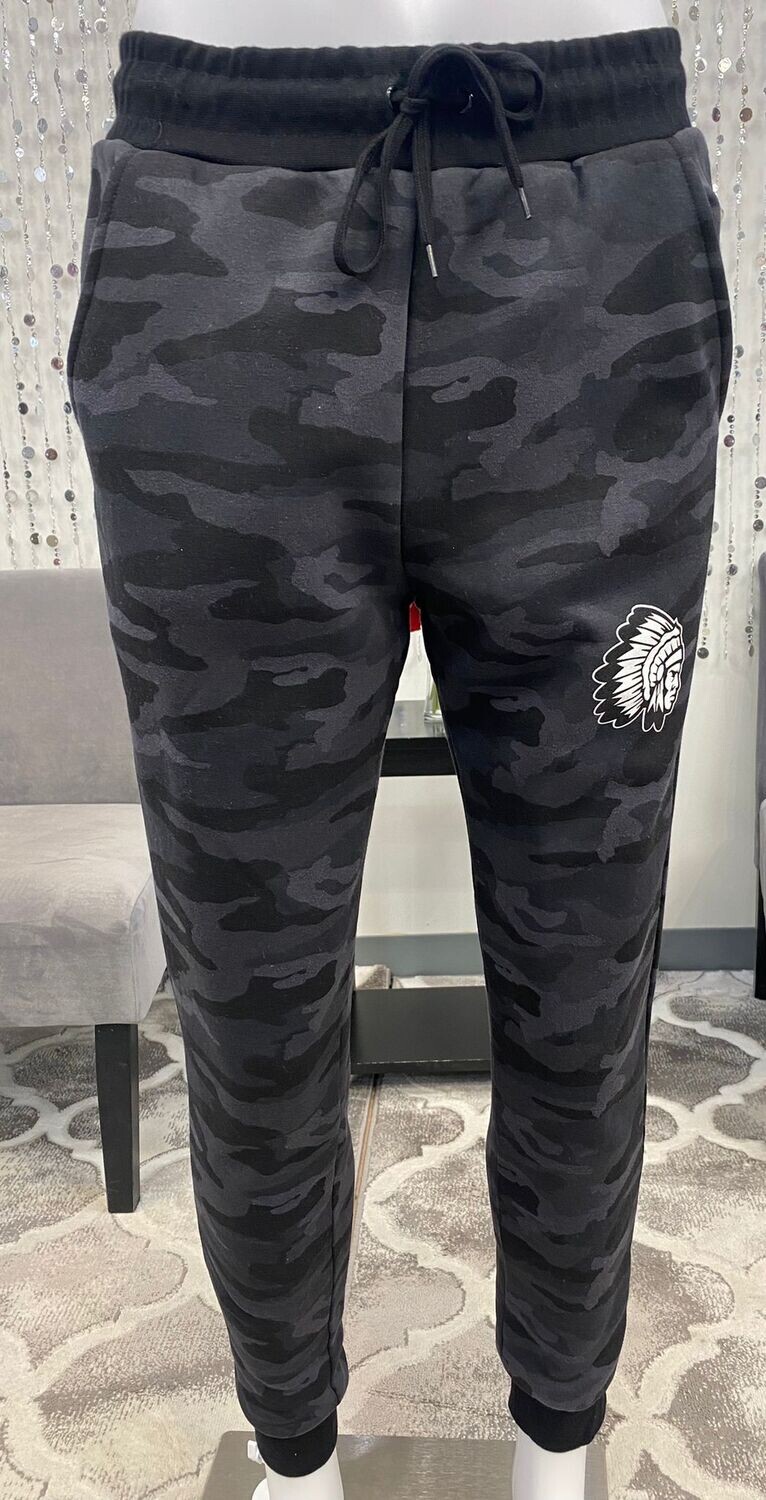 HG2180604 Men&#39;s Chief Sweatpants-Black Camo