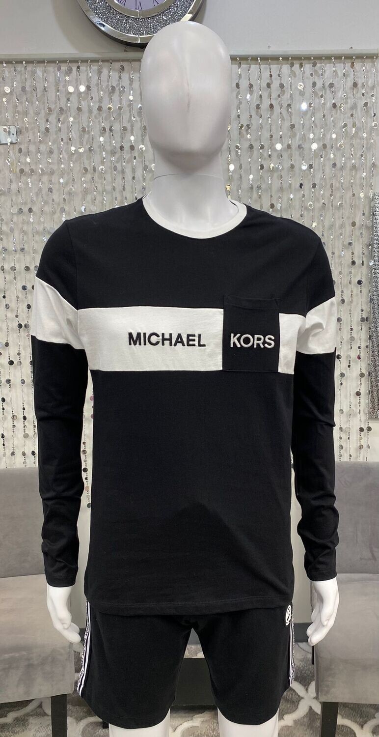 CR150L11V2 L./S Stripe Pocket Tee-Black