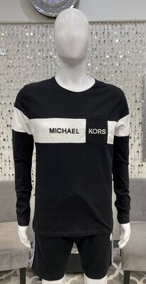 CR150L11V2 L./S Stripe Pocket Tee-Black