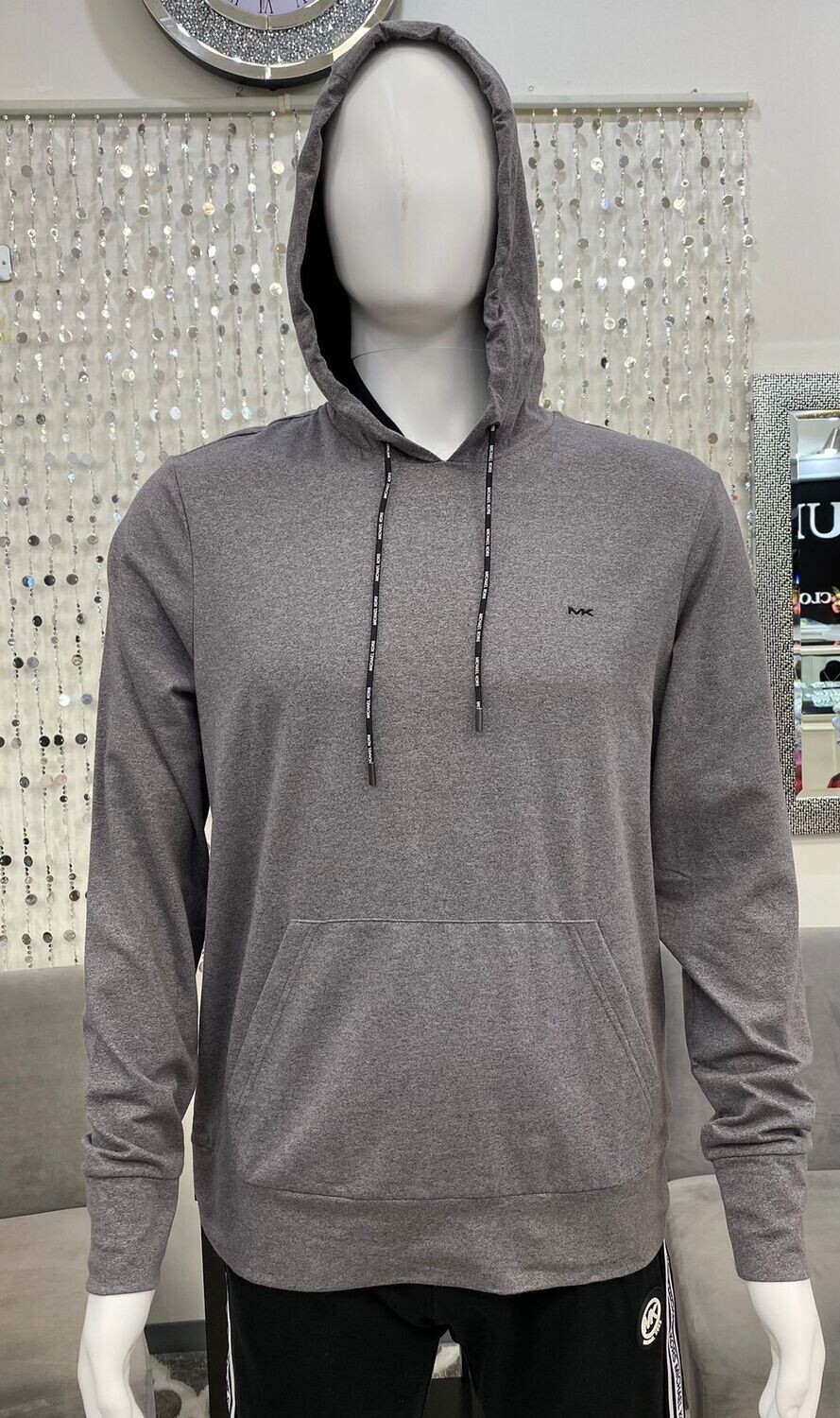 CS150401RQ Jaspe Long Sleeve Hoodie-Black Jaspe