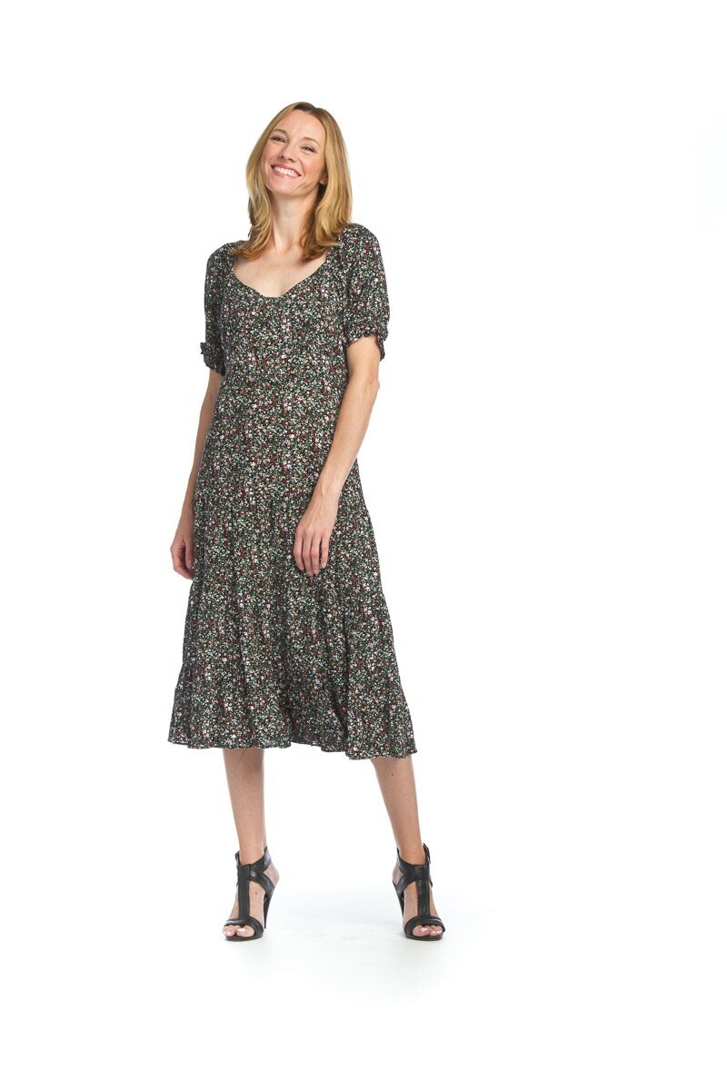 PD-12509 Floral Midi Dress