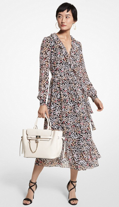 MS28Y8Z5 Mod Garden Wrap Midi Dress-Rosewater