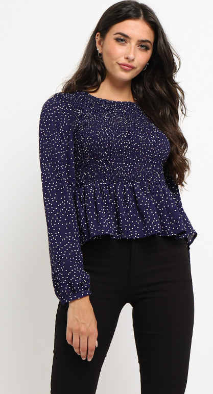 J024884 Spritzer Top-Navy
