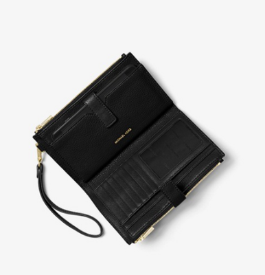 35F8GTVW0L LG Double Zip Wristlet-Black