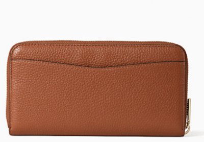 Leila Leather Large Continental Wallet-Brown
