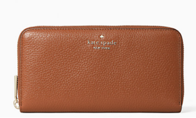 Leila Leather Large Continental Wallet-Brown