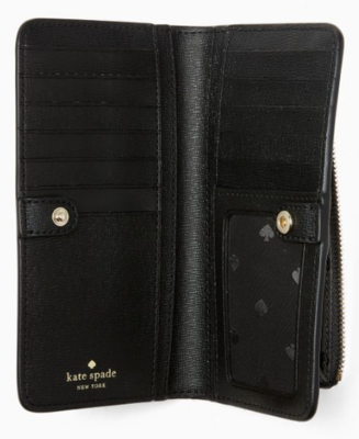 Darcy Leather Slim Bifold-Black