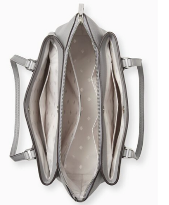 Monet Pebbled Leather Compartment-Grey