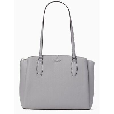 Monet Pebbled Leather Compartment-Grey