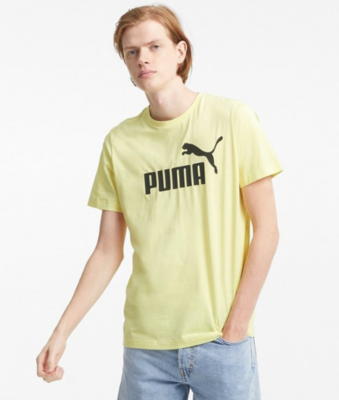 586667 Puma Logo Tee-Light Yellow
