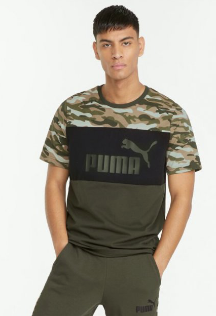 84855970 Puma Camo Tee-Forest Green