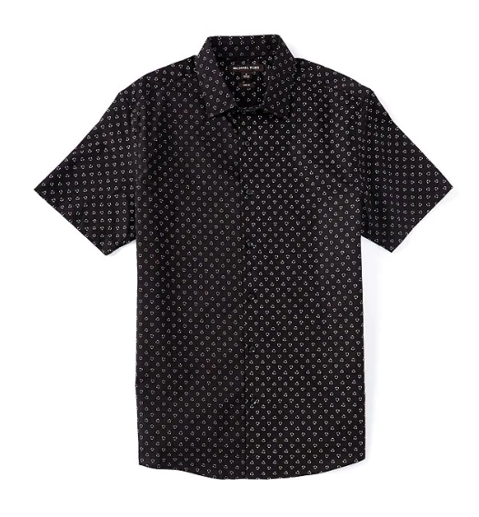 SS Geo Spiral Shirt-Black