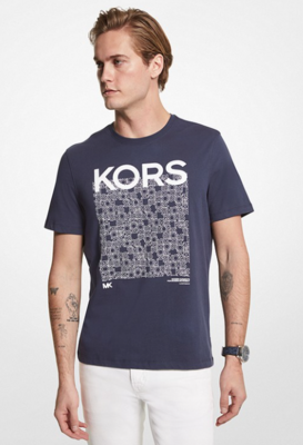 Newsprint Tee-Midnight