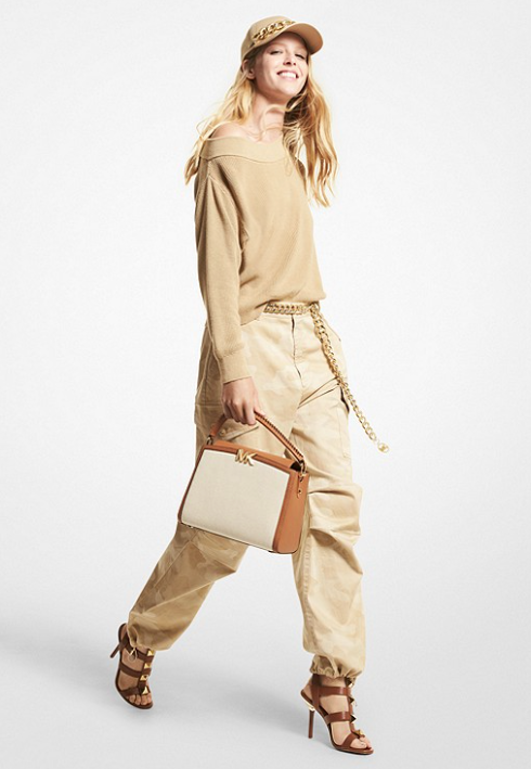 MS260B0DZD MK Off Shoulder Top-Khaki