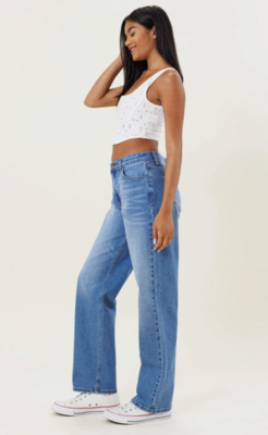 EP2144 Addison Straight Jeans-Light  Blue Wash