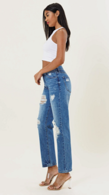 EP2146MS Bre Straight Jeans-Medium Stone