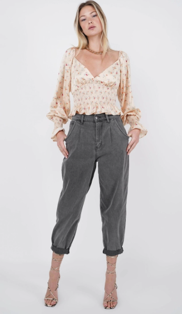 P1796GS City Slouch Jeans-Grey Stone